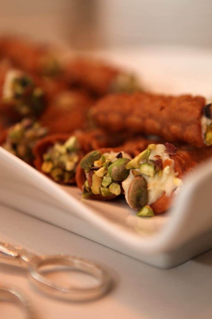 Canolis dipped in Pistachios 683x1024 - Butlered Desserts